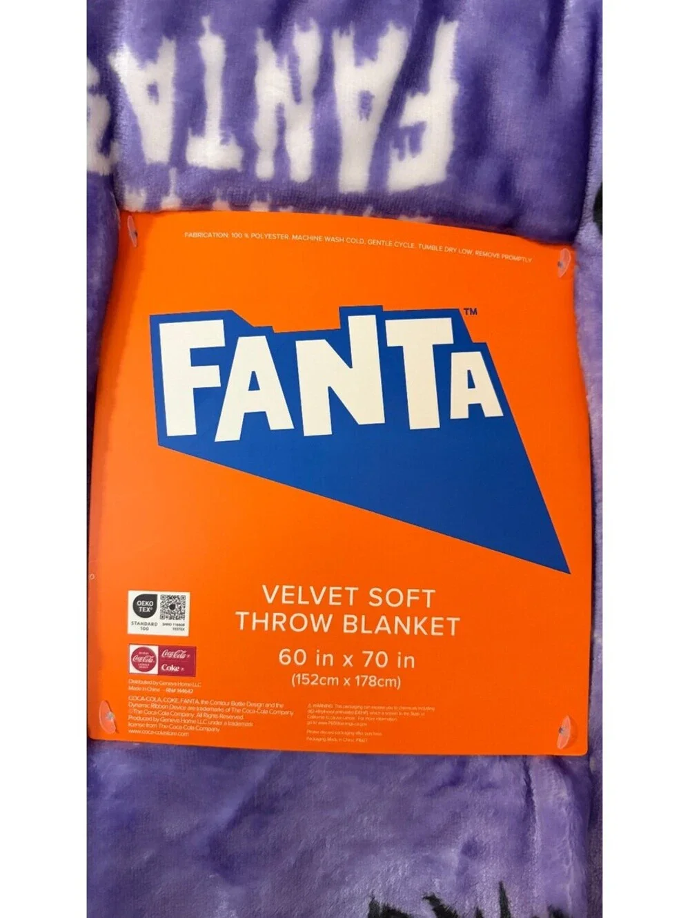Fanta Halloween Soft Throw Blanket 60 x 70 in Purple